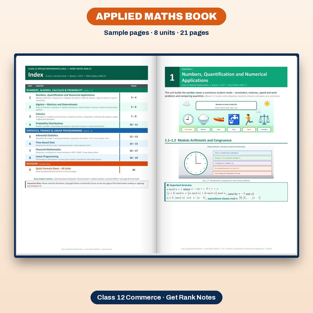 Applied Maths book: sample pages