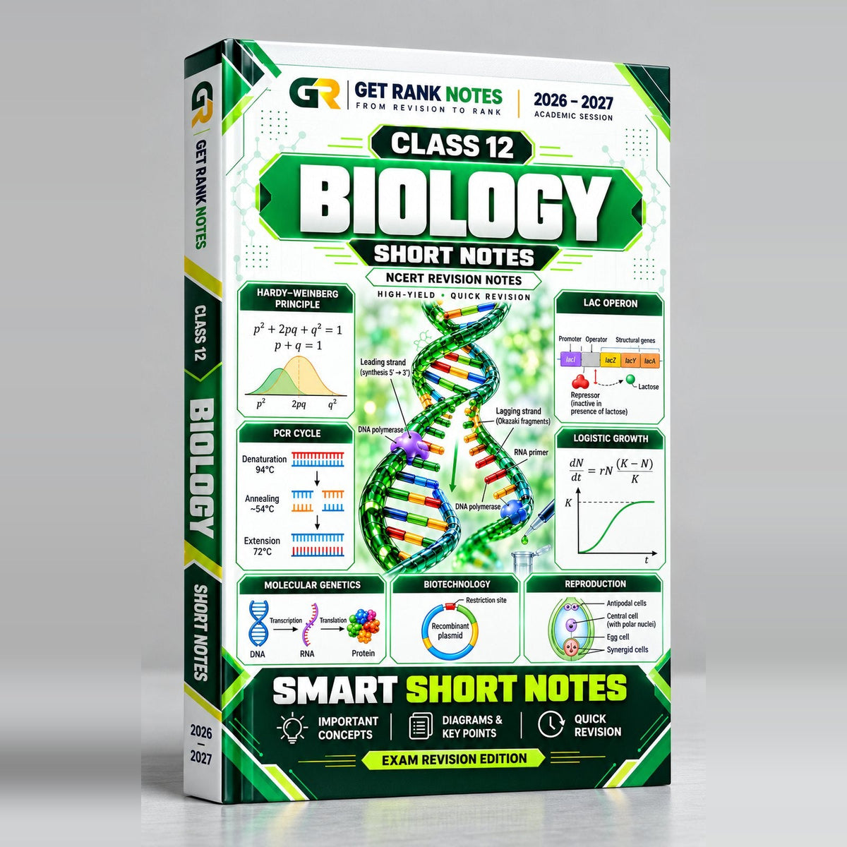 Class 12 Biology Short Notes: book cover