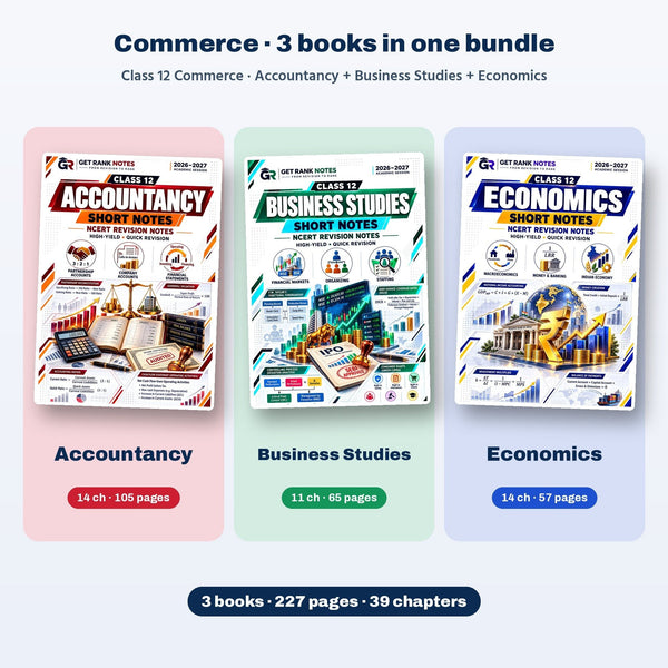 Class 12 Commerce Bundle: Accountancy + Business Studies + Economics 2026-27