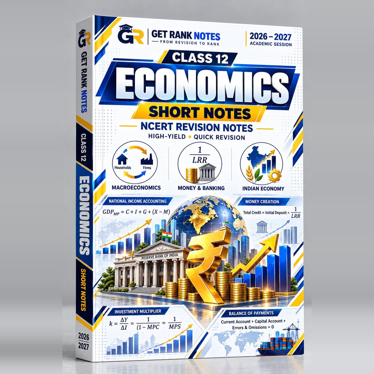 Class 12 Economics short notes book cover