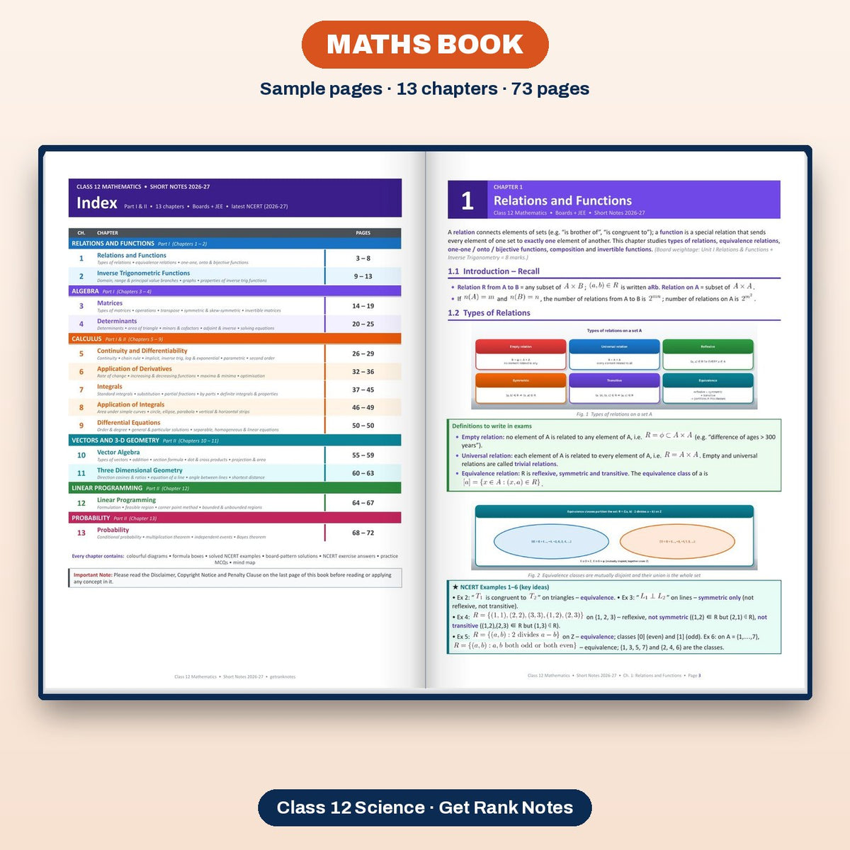 Maths book: sample pages
