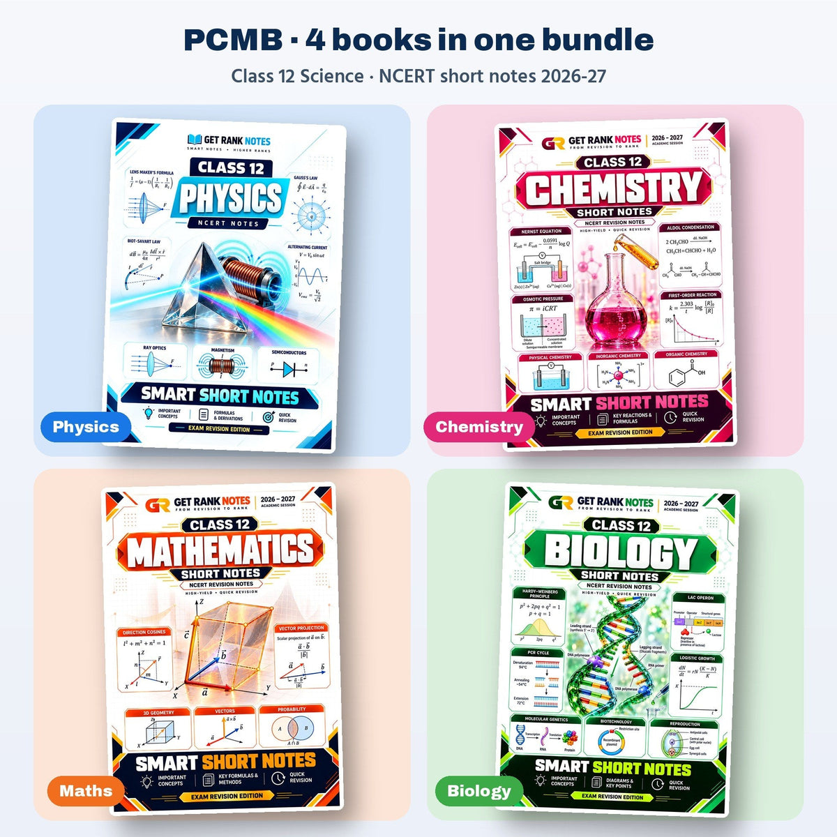 PCMB bundle: all 4 Class 12 Science books