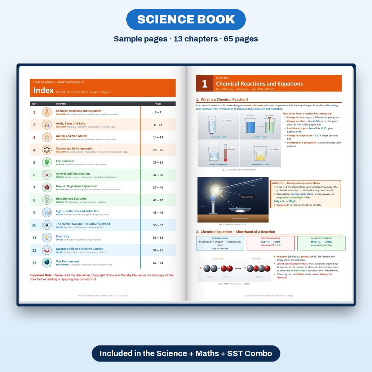 Science book: sample pages