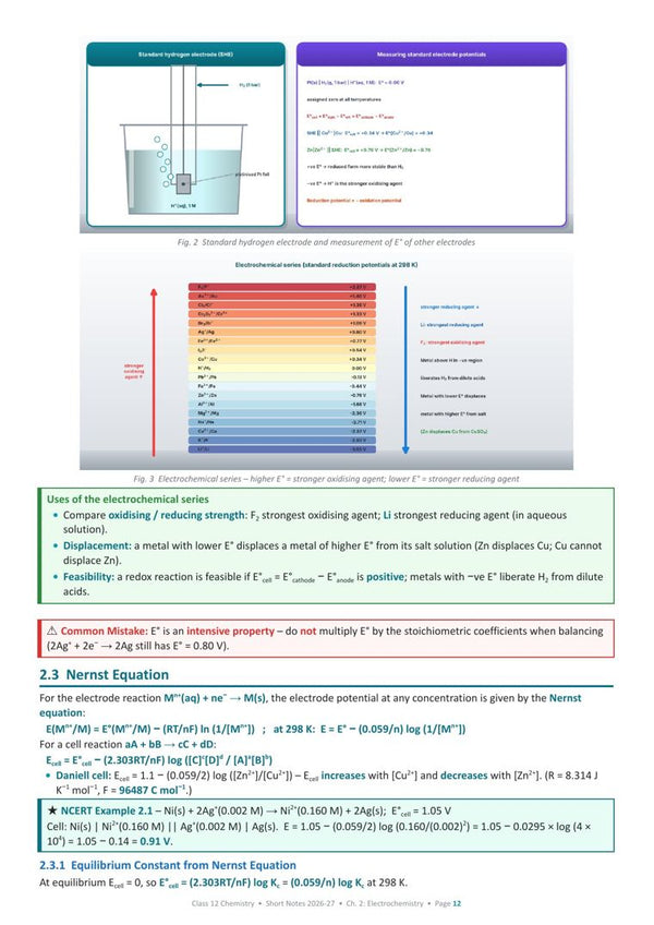 Electrochemistry page from the book