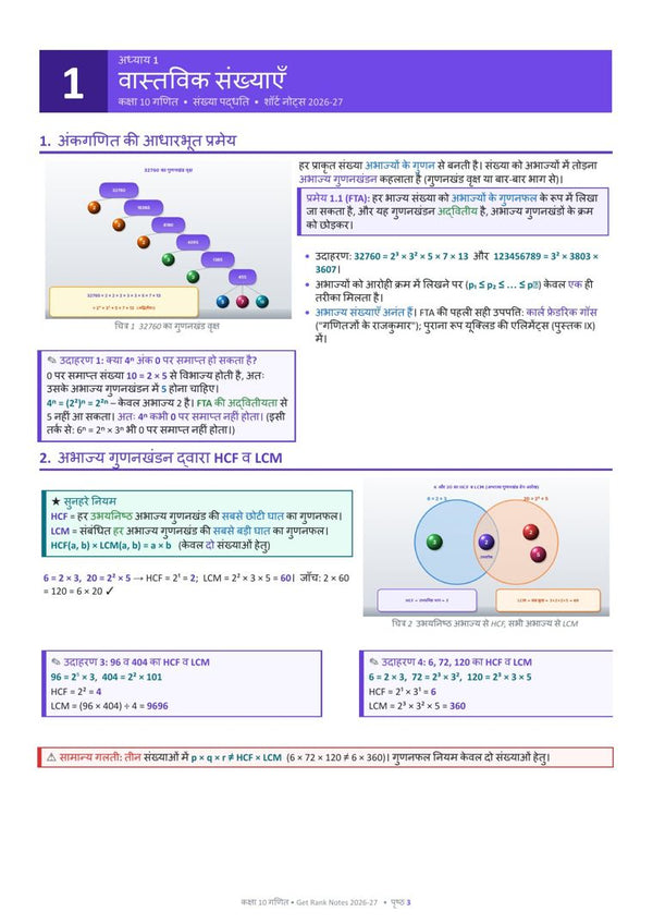 Real Numbers page from the book