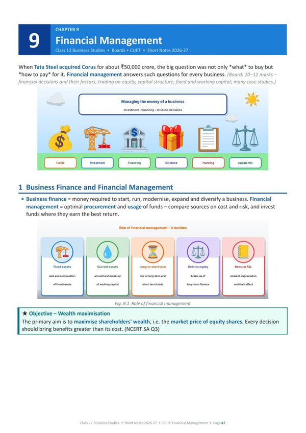 Financial Management page from the book