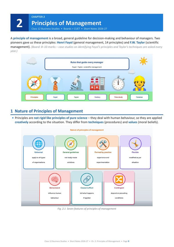 Principles of Management page from the book
